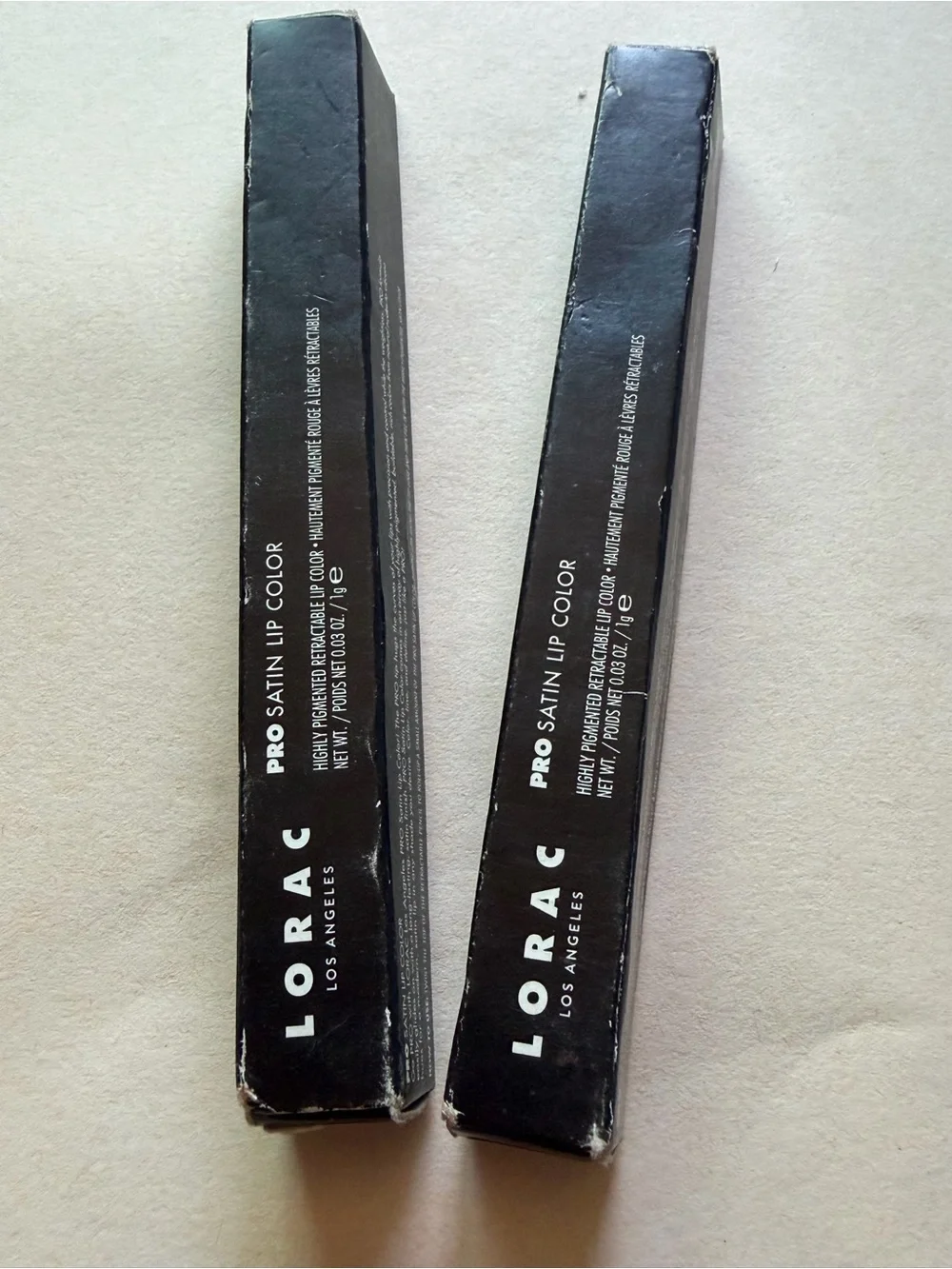 2 Pack Lorac Pro Satin Lip Color, Vintage Rose, 0.03 oz Highly Pigmented New Box
